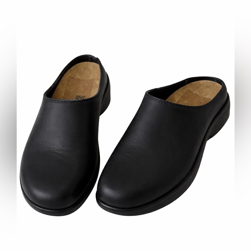 Stegmann Black Leather Clogs Minimal Comfort Slip On Size 5